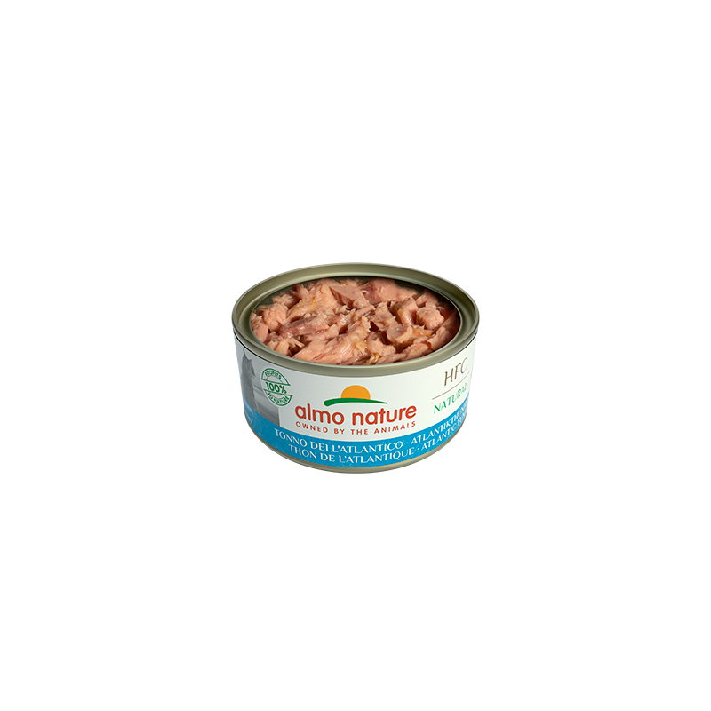 Almo Nature HFC Nourriture humide naturelle pour chats au thon de l'Atlantique, 150 g