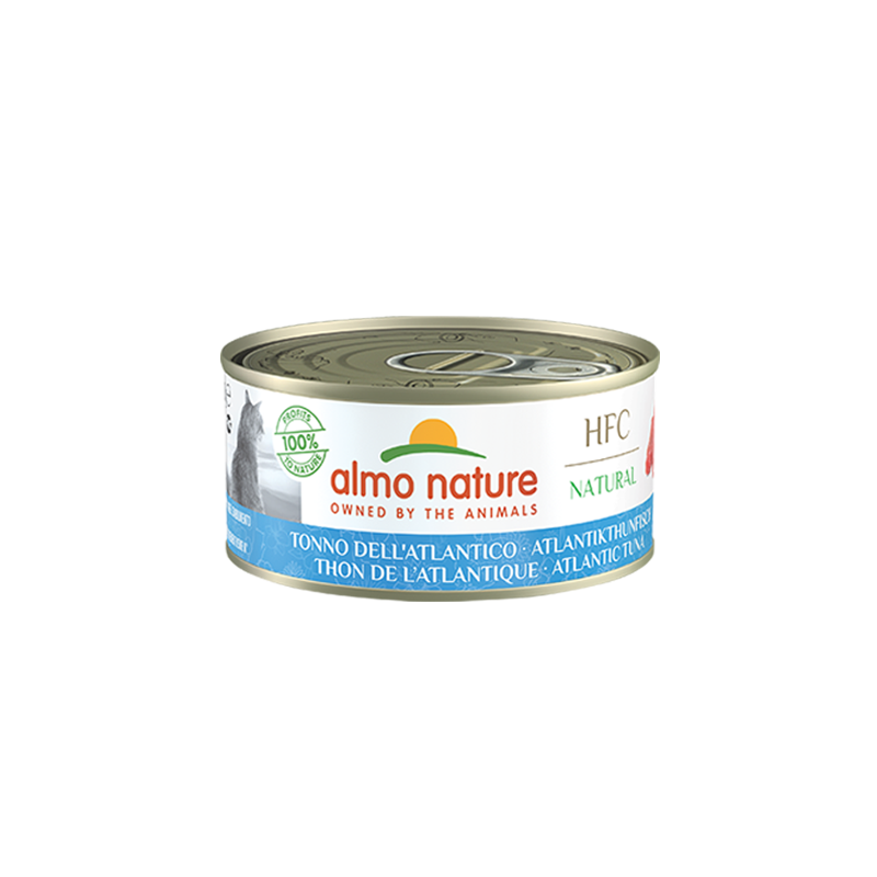 Almo Nature HFC Nourriture humide naturelle pour chats au thon de l'Atlantique, 150 g