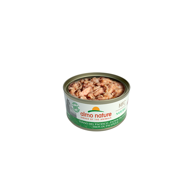 Almo Nature HFC NATURAL Nourriture humide pour chats au thon du Pacifique, 70 g