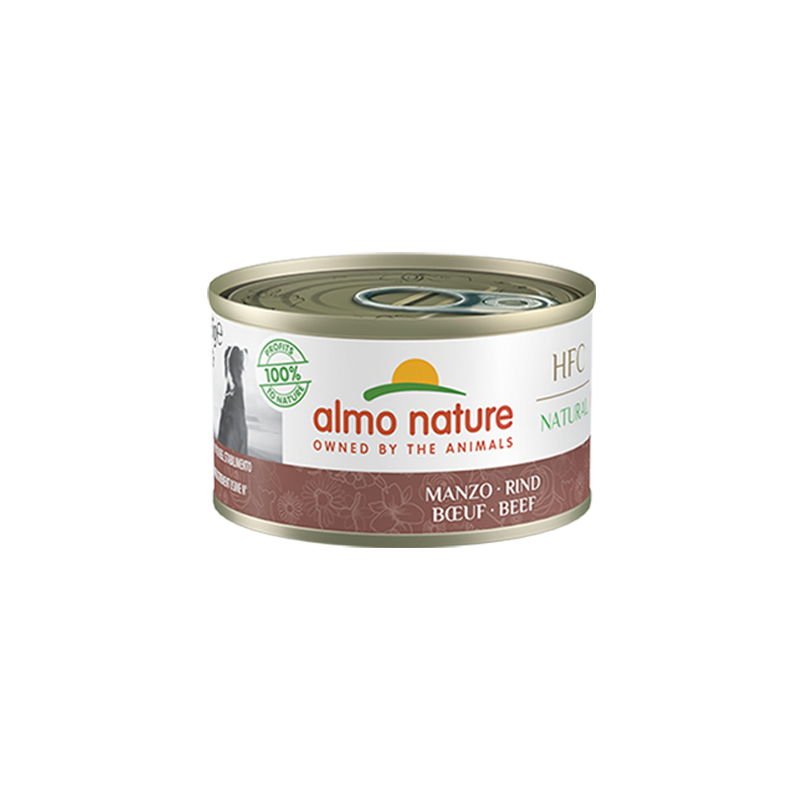 Almo Nature HFC NATURAL Dosenfutter für Hunde mit Rindfleisch, 95 g