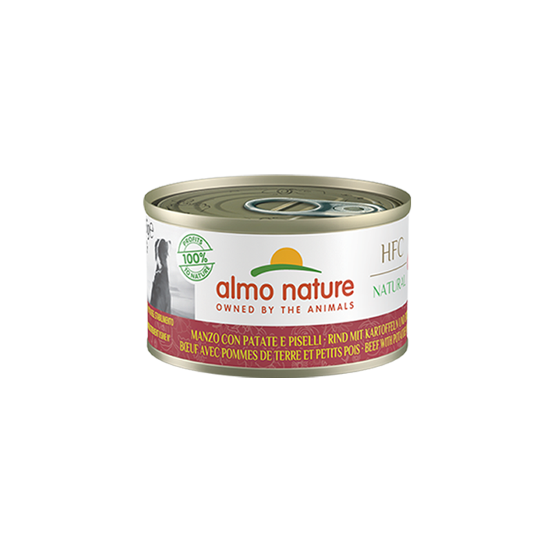 Almo Nature HFC Natural Canned Food For Dogs With Beef with Potatoes and Peas, 95g