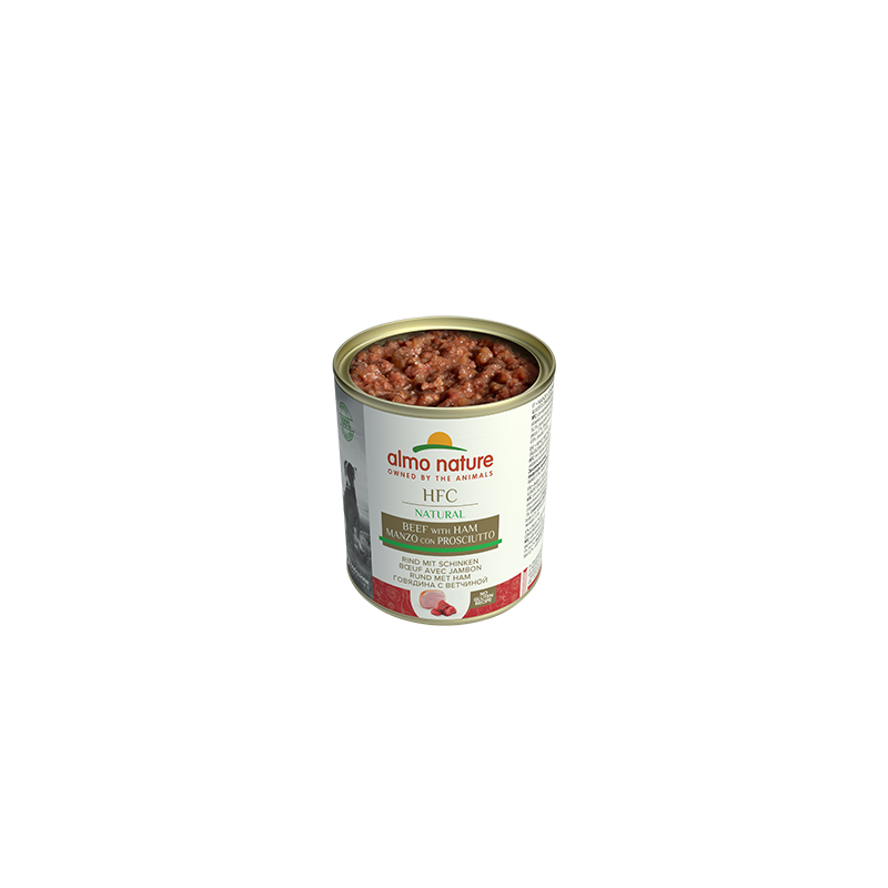 Almo Nature HFC Natural Canned Dog Food With Beef and Ham, 280g