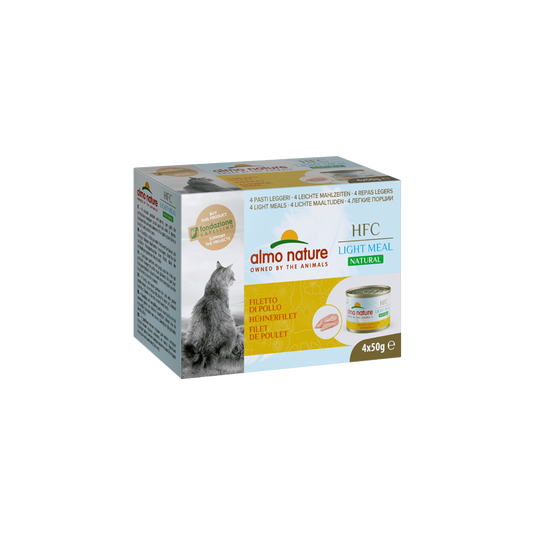 Almo Nature HFC Natural Light Meal Mega Pack Wet Cat Food With Chicken Fillet, 4x50g