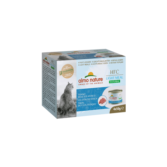 Almo Nature HFC Natural Light Meal Mega Pack Wet Cat Food With Atlantic Tuna, 4x50g
