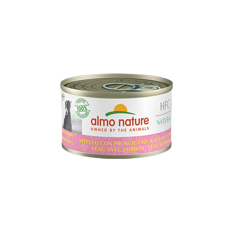 Almo Nature HFC Natural Canned Food For Dog With Veal with Ham, 95g