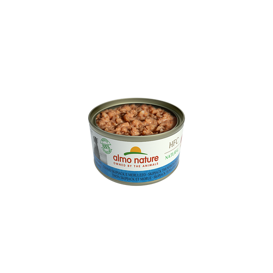Almo Nature HFC Natural Canned Food For Dogs With Tuna and Cod, 95g