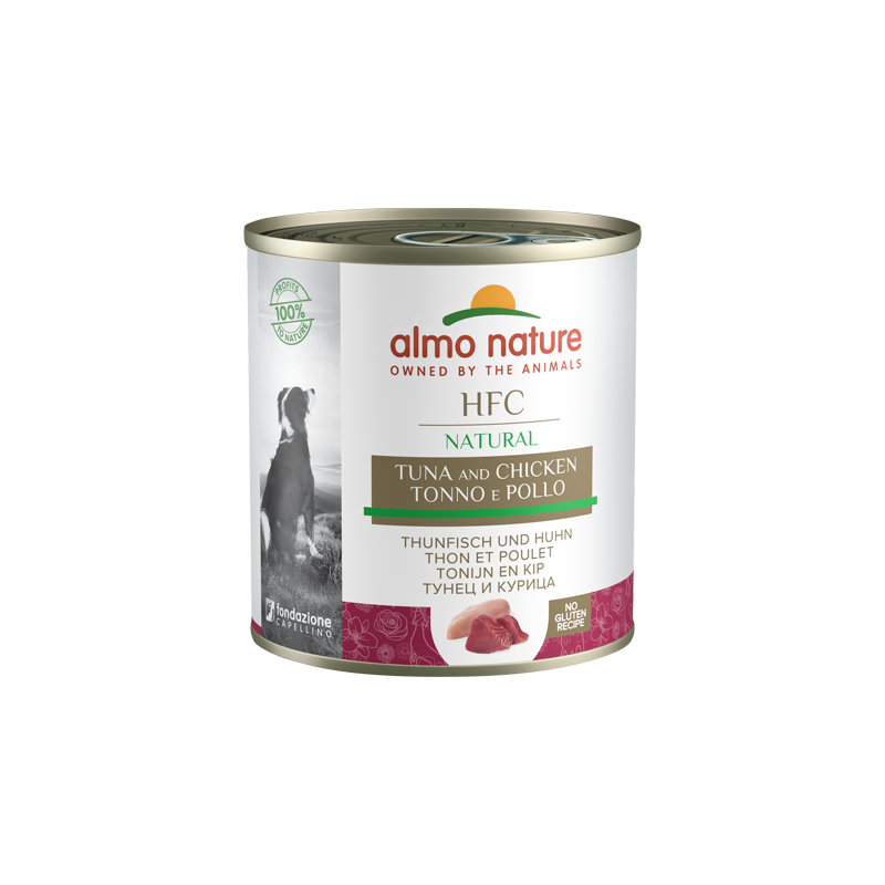 Almo Nature HFC NATURAL Canned Food For Dogs With Tuna and Chicken, 280g