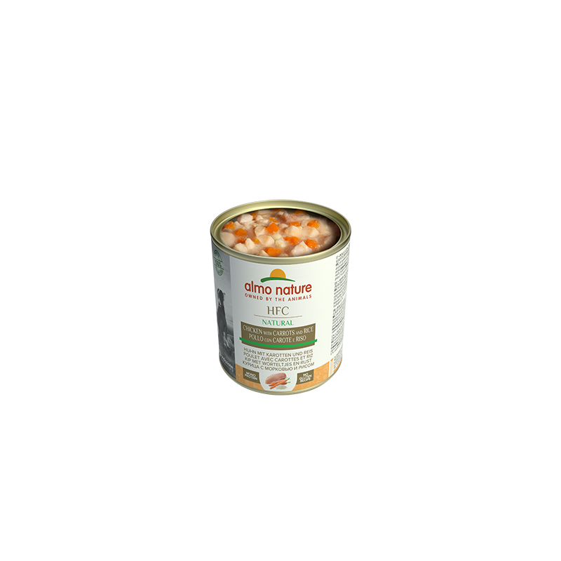 Almo Nature HFC Natural Canned Food For Dogs With Chicken, Carrots and Rice, 280g