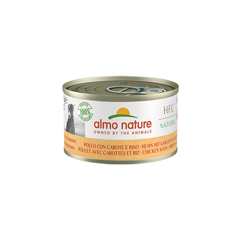 Almo Nature HFC Natural Canned Food For Dogs With Chicken with Carrots and Rice, 95g