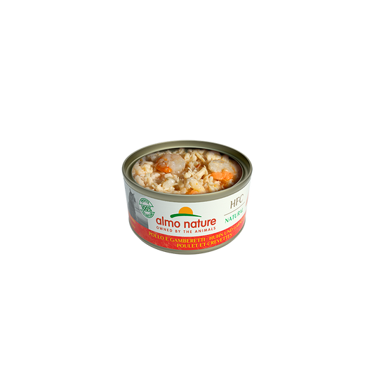 Almo Nature HFC NATURAL Wet Cat Food With Chicken and Shrimps, 70g