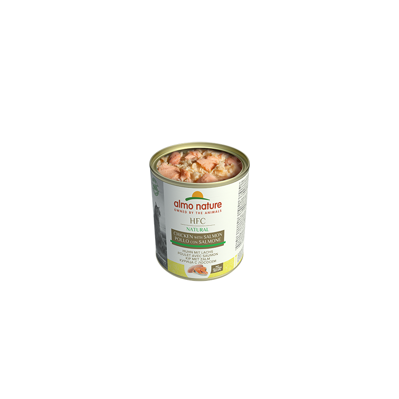 Almo Nature HFC Natural Wet Cat Food With Chicken and Salmon, 280g