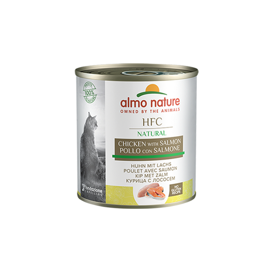 Almo Nature HFC Natural Wet Cat Food With Chicken and Salmon, 280g