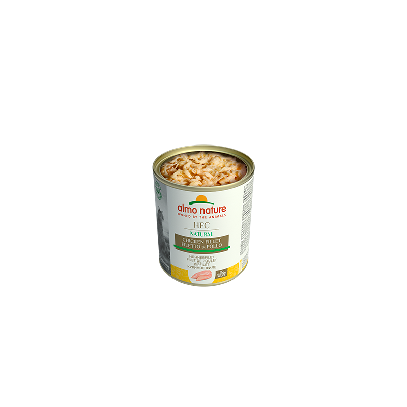 Almo Nature HFC Nourriture humide naturelle pour chat avec filet de poulet, 280 g