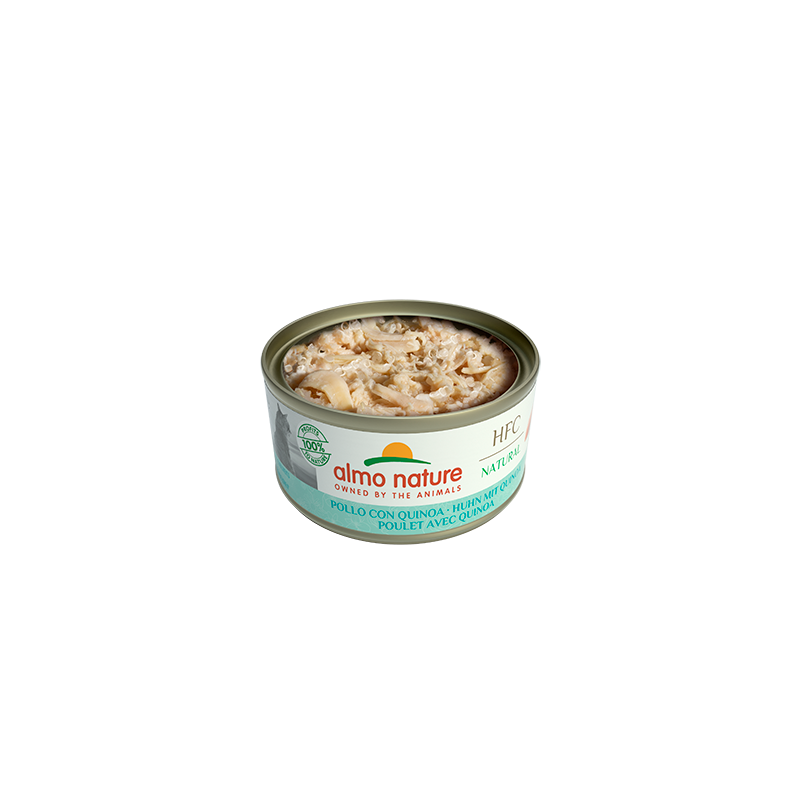 Almo Nature HFC NATURAL Nourriture humide pour chats au poulet et au quinoa, 70 g