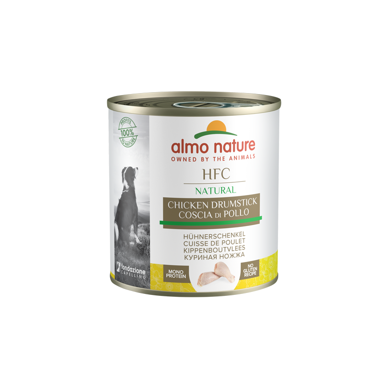 Almo Nature HFC Natural Canned Food For Dogs With Chicken Drumstick, 280g