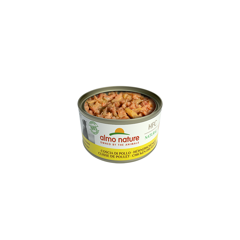 Almo Nature HFC Natural Canned Food For Dogs With Chicken Drumstick, 95g x 12