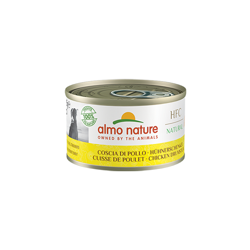 Almo Nature HFC Natural Canned Food For Dogs With Chicken Drumstick, 95g x 12