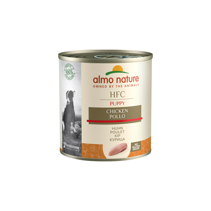 Almo Nature HFC PUPPY Dosenfutter für Welpen mit Huhn, 280 g