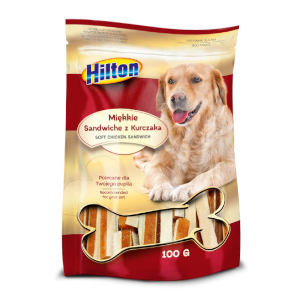 Hilton Soft Chicken Sandwich, Dog Treats, 100g