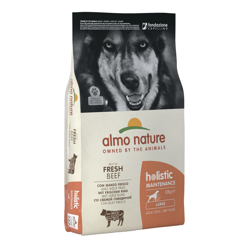 Almo Nature Holistic Maintenance Large Breed Adult Dog Dry Food With Fresh Beef, 12kg