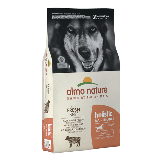 Almo Nature Holistic Maintenance Large Breed Adult Dog Dry Food With Fresh Beef, 12kg
