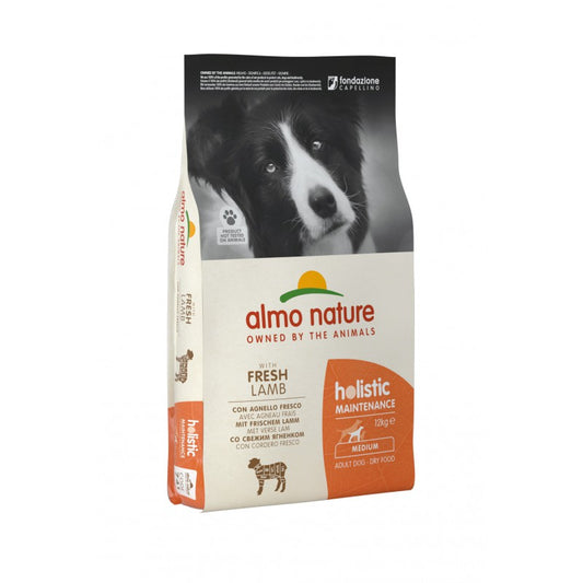 Almo Nature Holistic Maintenance Medium Breed Adult Dog Dry Food With Fresh Meat Lamb, 12kg
