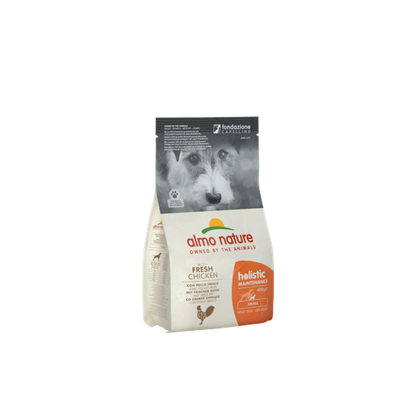 Almo Nature Holistic Maintenace Extra Small and Small Breed Dry Dog Food With Fresh Meat Chicken, 400g