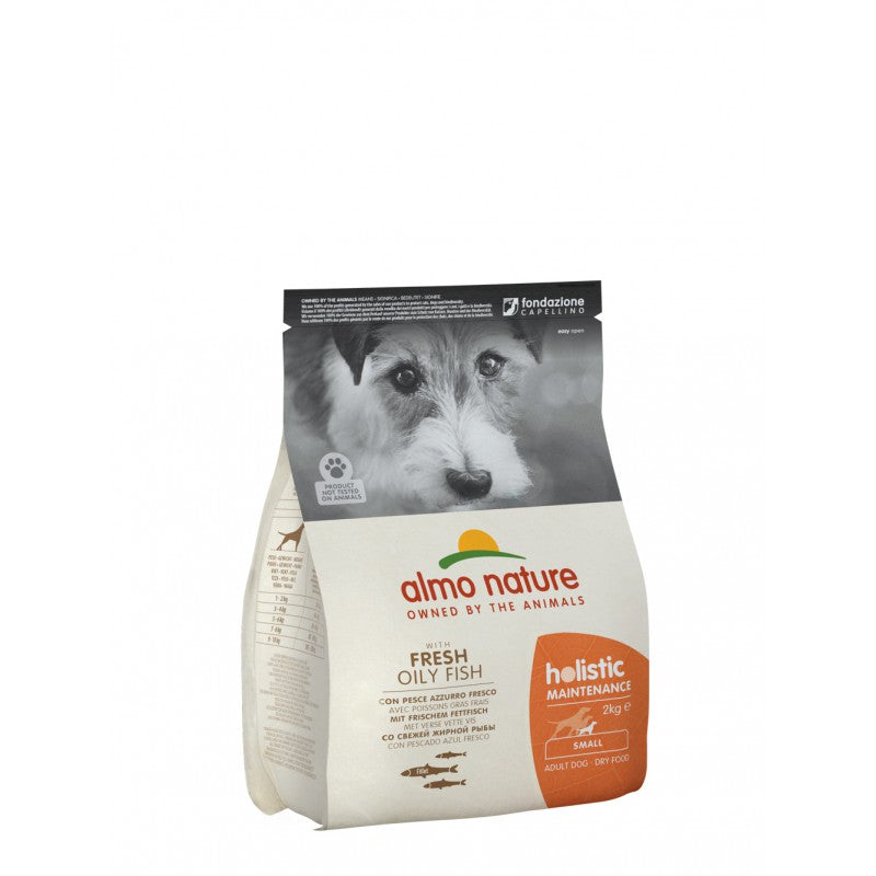 Almo Nature Holistic Maintenance Extra Small and Small Adult Dog Dry Food With Fresh Meat Oily fish, 2kg