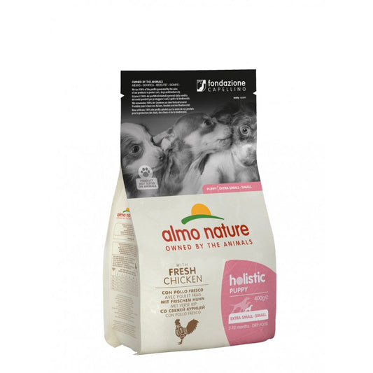 Almo Nature HOLISTIC PUPPY Dry Dog Food With Fresh Meat Chicken, For XS/S Dog, 400g