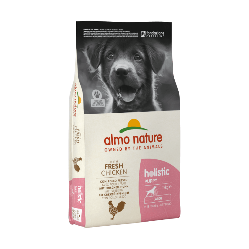 Almo Nature Holistic Puppy Large Breed Dry Food With Fresh Meat Chicken, 12kg