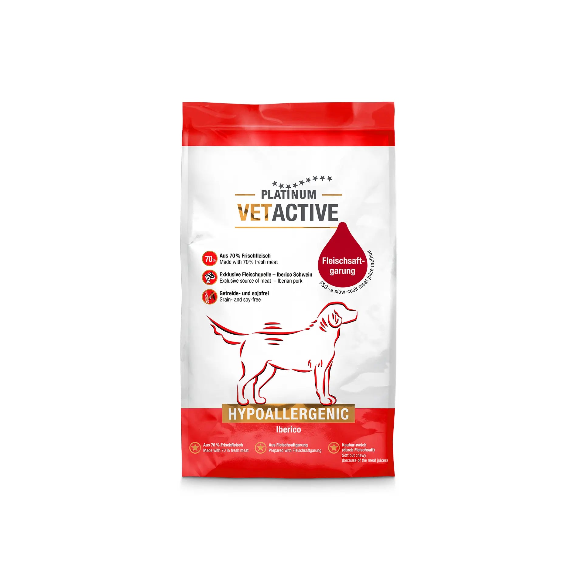Platinum Nourriture sèche pour chien adulte hypoallergénique au porc, 5 kg