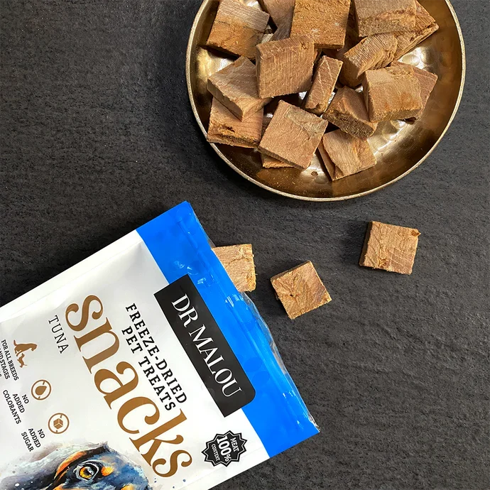 Dr Malou Freeze-Dried Meat Cubes with Tuna for Dogs, 50g