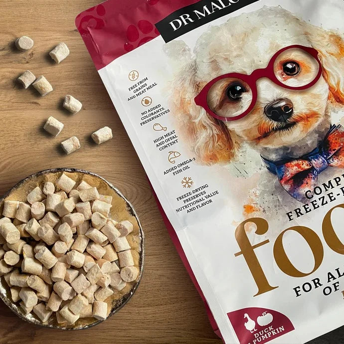 Dr Malou Freeze-Dried Dog Food with Duck & Pumpkin, 500 g