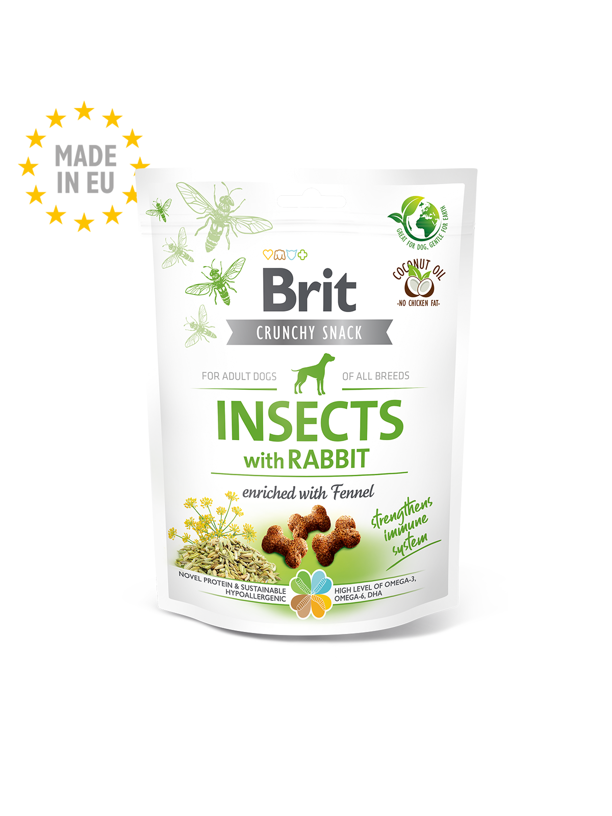 Brit Care Dog Crunchy Snack Insects&Rabbit enriched with Fennel 200 g