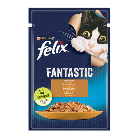 Purina Felix Fantastic Turkey Wet Cat Food, 85g