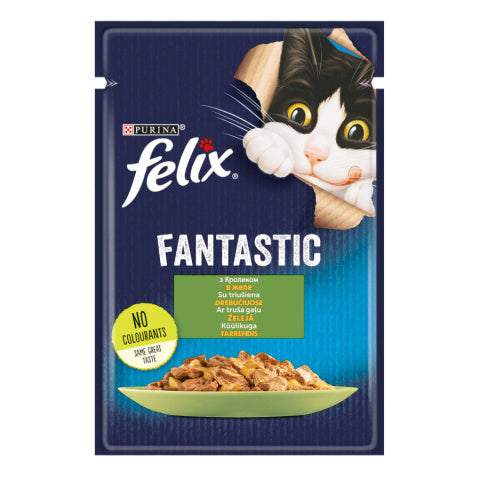 Purina Felix Fantastic Rabbit Wet Cat Food, 85g