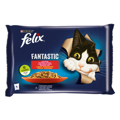 Purina FELIX FANTASTIC Meat selection, 4x85 g