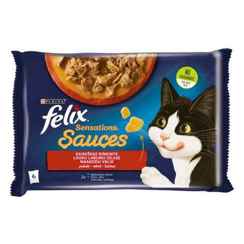 Purina FELIX SENSATIONS SAUCES Meat Selection 4*85g