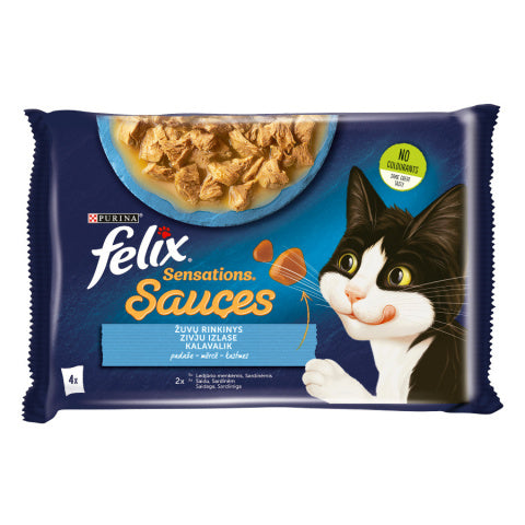 Purina FELIX SENSATIONS SAUCES Fish Selection 4*85g