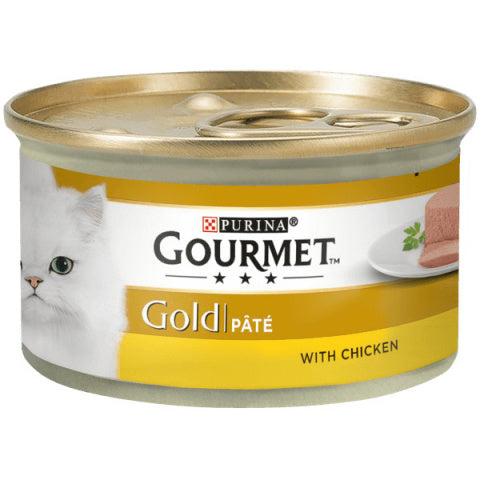 Purina Gourmet Gold Pate with Chicken Mitrā barība kaķiem ar vistu, 85g