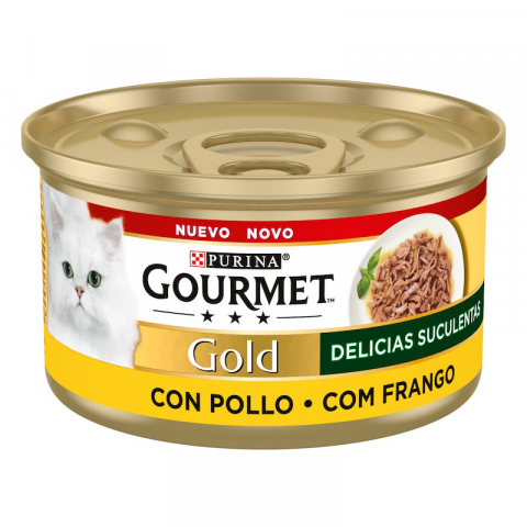 Purina Gourmet Gold Succulent Delights Chicken Mitrā barība kaķiem ar vistu, 85g