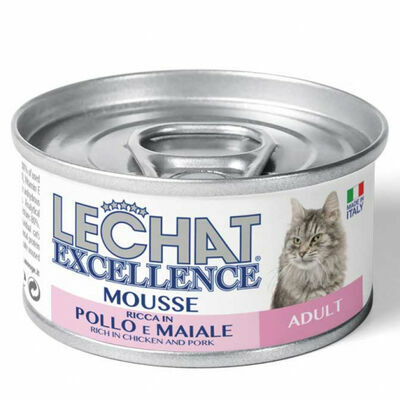 Lechat Excelence Mousse ADULT Chicken and Pork 85 g - konservi kaķiem