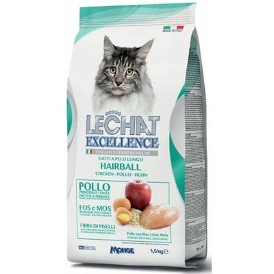 LECHAT Excellence Hairball 0,4 kg - barība kaķiem