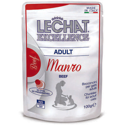 LECHAT Excellence Wet Adult with beef 100 g - konservi kaķiem