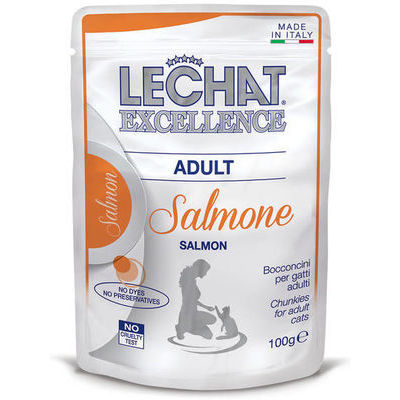 LECHAT Excellence Wet Adult with salmon 100 g - konservi kaķiem