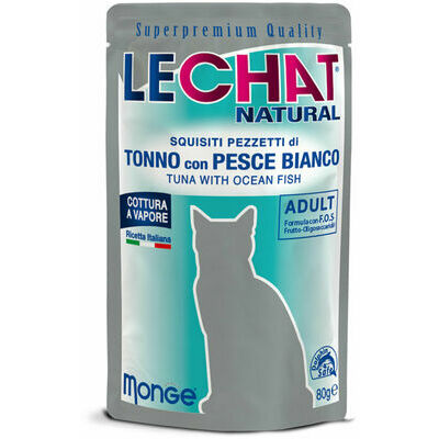 LeChat Natural pouches Tuna with Ocean Fish 80 g