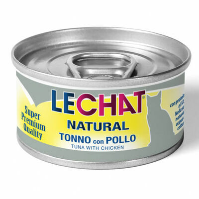 LeChat Natural Tuna with Chicken 80 g - konservi kaķiem