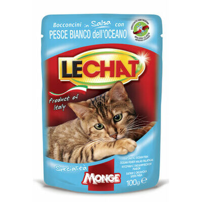 LeChat Pouches with ocean fish 100 g Wet Cat Food