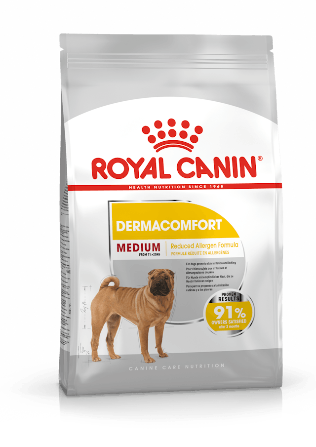 ROYAL CANIN® Medium Dermacomfort Sausā barība vidēja izmēra suņiem ādas kopšanai, 3kg