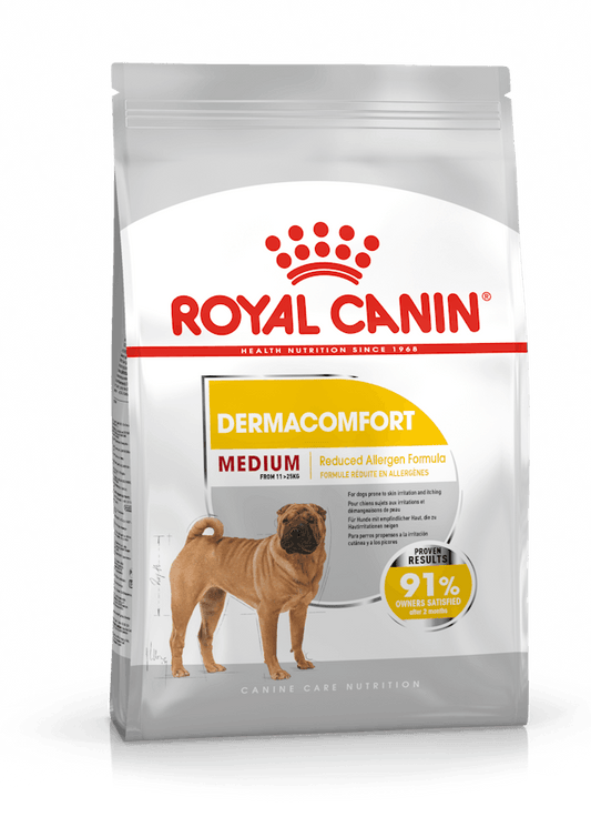 ROYAL CANIN® Medium Dermacomfort Sausā barība vidēja izmēra suņiem ādas kopšanai, 3kg